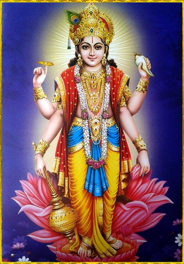 Lord Vishnu Standing Image - Lord Vishnu , HD Wallpaper & Backgrounds