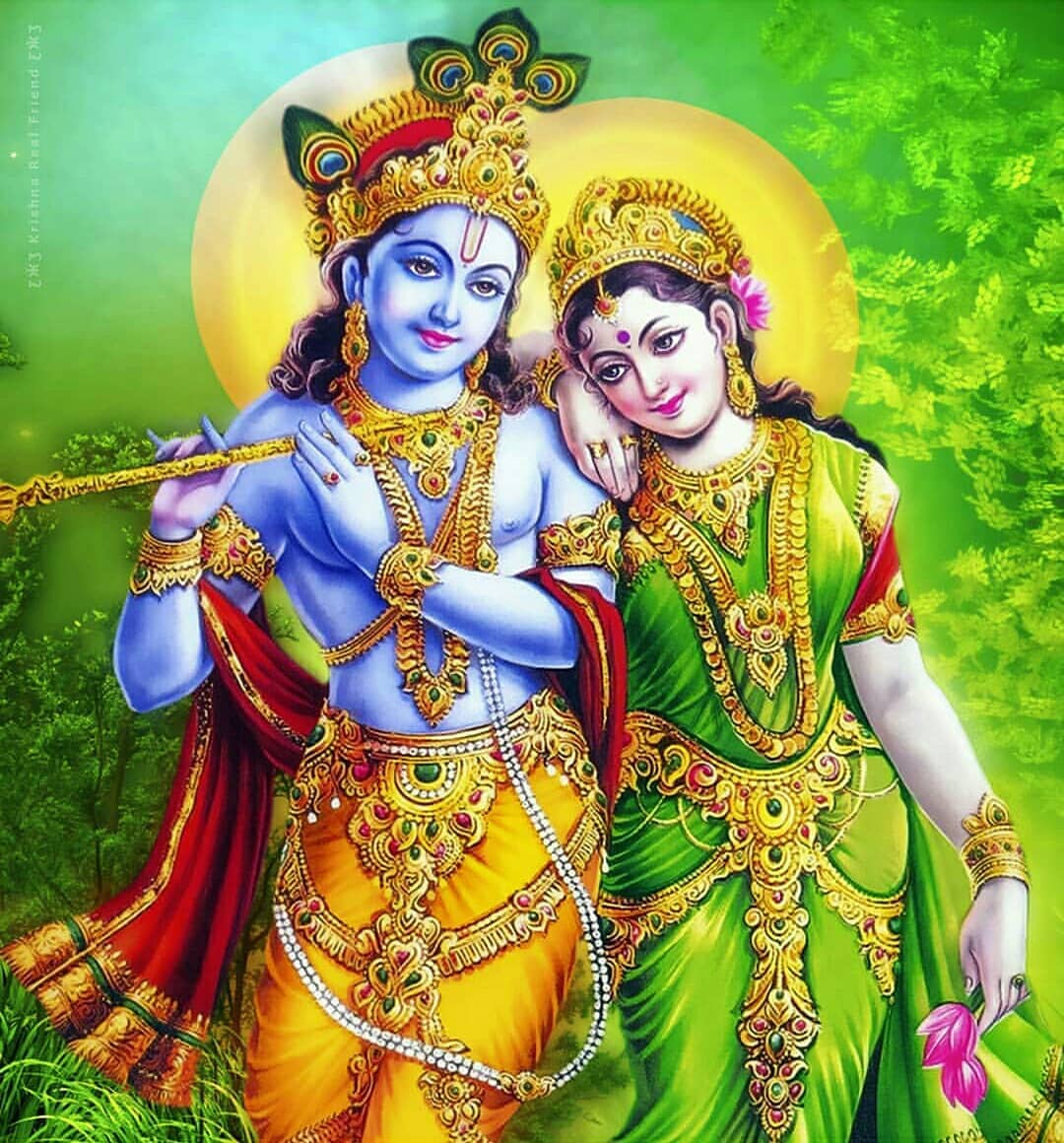 Radha Krishna Images With Msg - Radha Krishna Image Hd , HD Wallpaper & Backgrounds