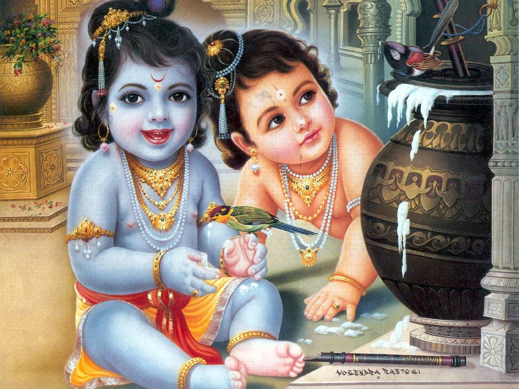 Happy Krishna Janmashtami Hd 3d Wallpaper - Krishna Wallpaper For Desktop , HD Wallpaper & Backgrounds