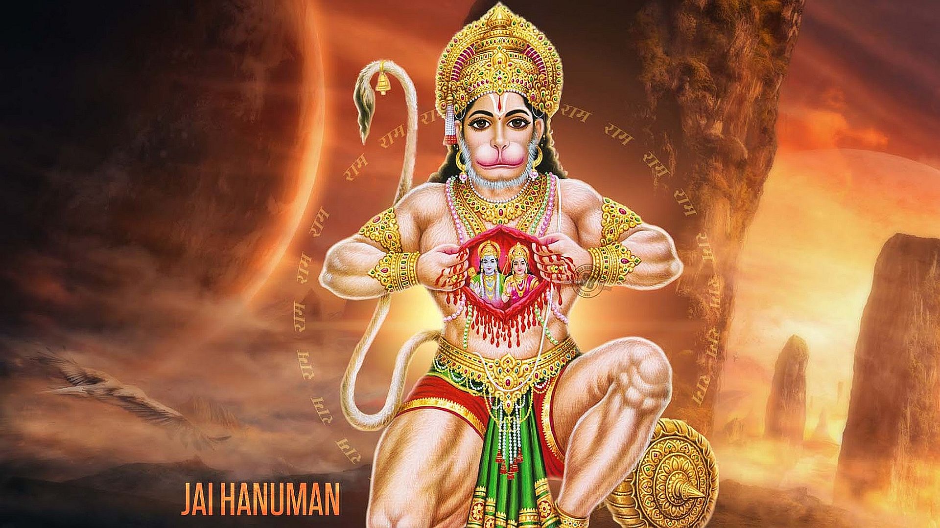 Bhakti Wallpaper Hd Download - Hanuman Hd , HD Wallpaper & Backgrounds