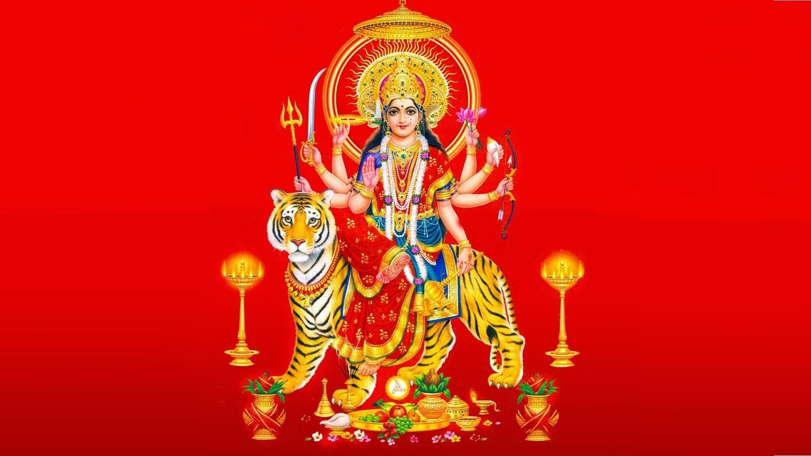 Maa Durga Wallpaper 3d - Religious Festivals Of India With Names , HD Wallpaper & Backgrounds