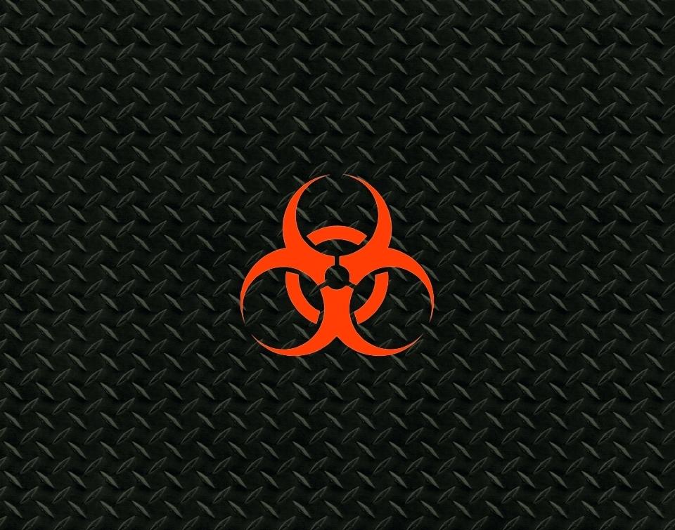 Black On Black Wallpaper Orange And Black Bio Hazard - Emblem , HD Wallpaper & Backgrounds