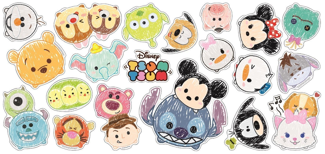 Disney Tsum Tsum Decoration Sticker 20 Elements Decals - Disney Tsum Tsum Sticker , HD Wallpaper & Backgrounds