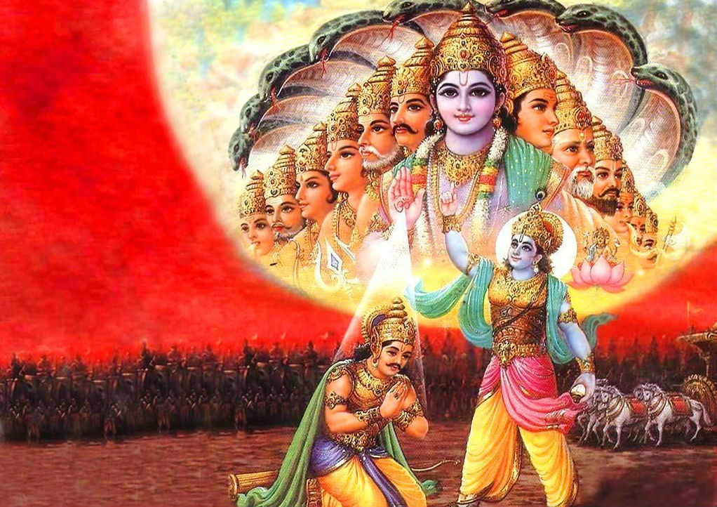 Bhakti Wallpaper Lord Krishna Pictures - Krishna And Arjun Hd , HD Wallpaper & Backgrounds