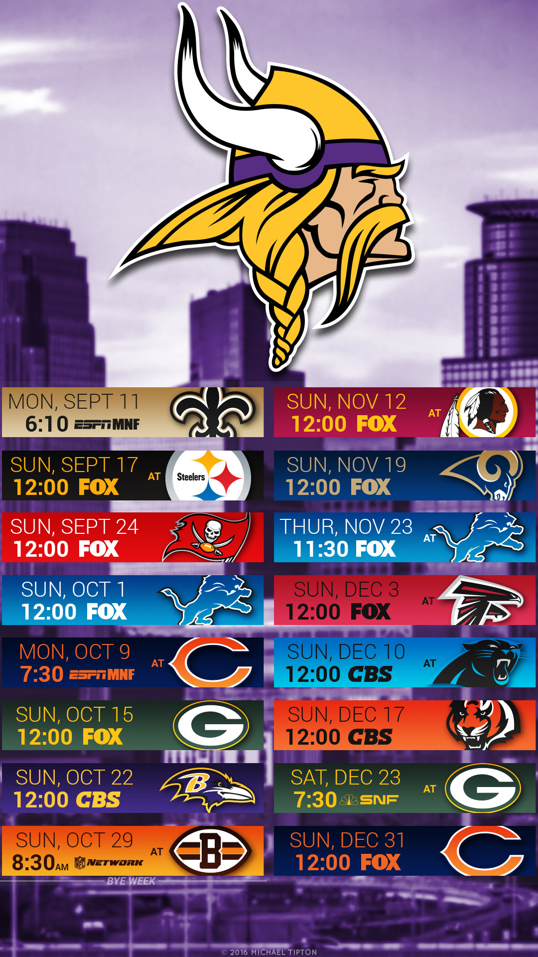 Minnesota Vikings 2017 Schedule Turf Logo Wallpaper - Minnesota Vikings Schedule Screensavers , HD Wallpaper & Backgrounds