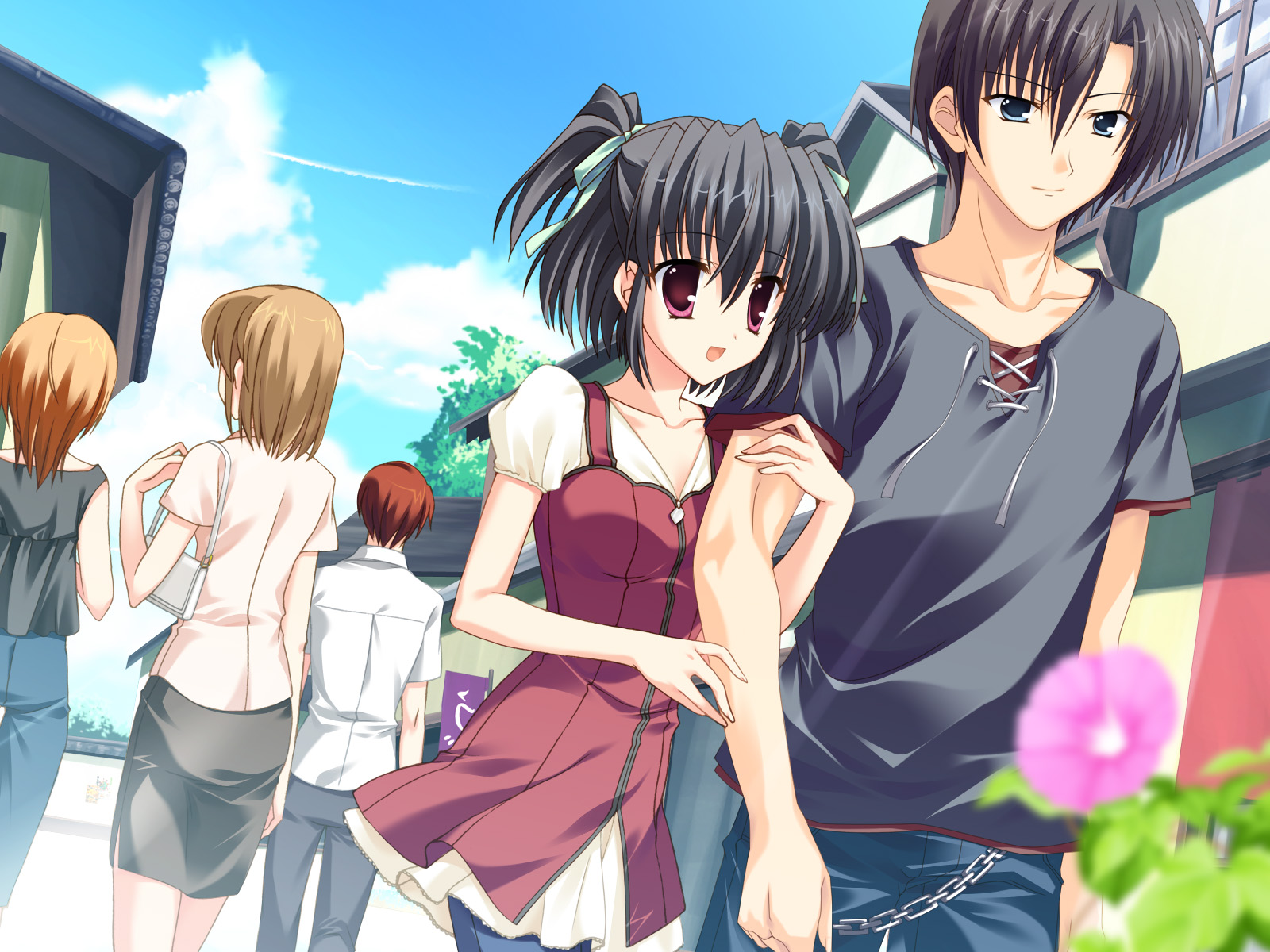 Download Free Cute Anime Couple Photo - Anime , HD Wallpaper & Backgrounds