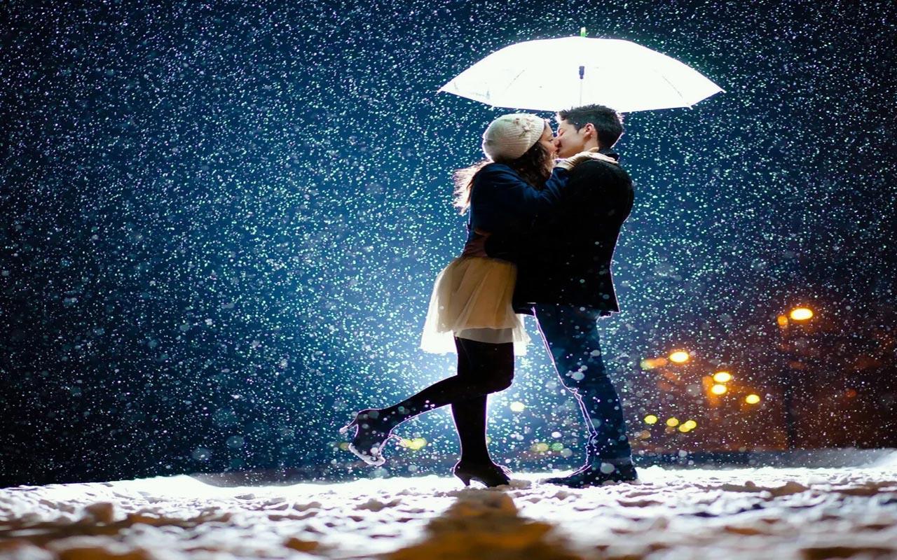 Free Fantastic Romantic Love Images, Teddy Mota - Couple Pic Romantic Snow , HD Wallpaper & Backgrounds