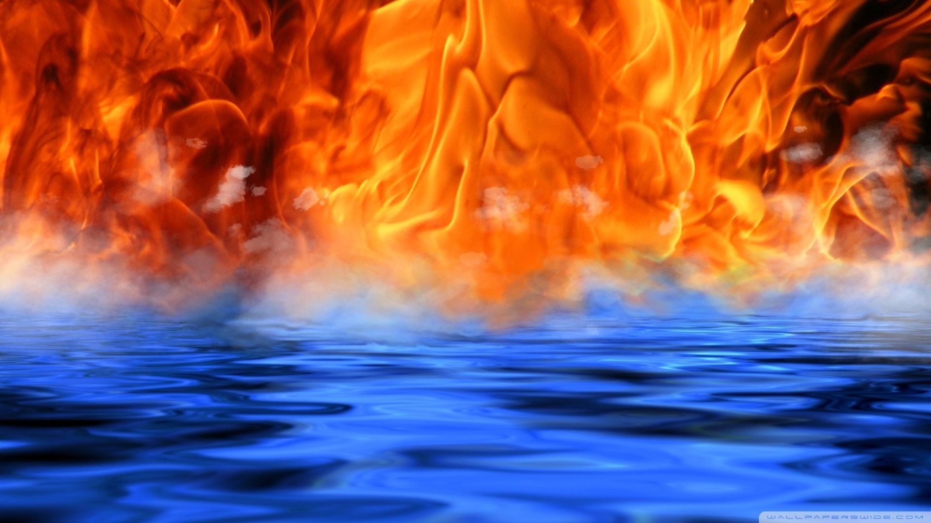 Fire Water Hd Wallpaper Backgrounds Download