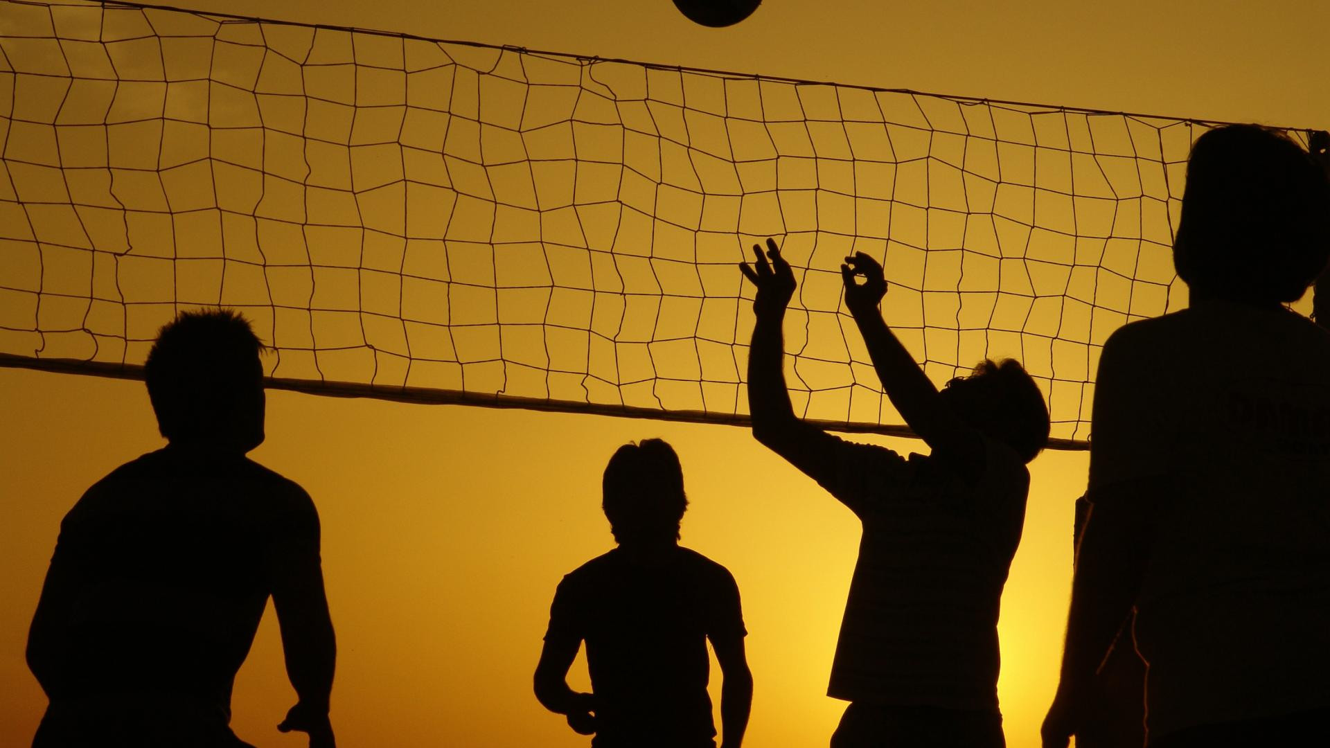 Volleyball Cool Background Best 16013 High Resolution - Volleyball Silhouette , HD Wallpaper & Backgrounds