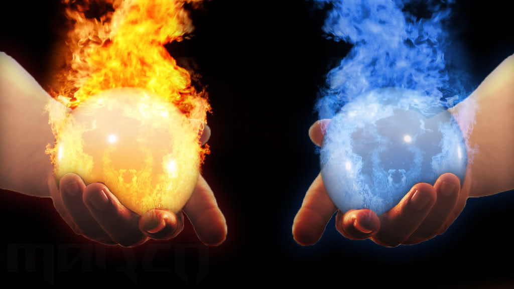 Fire And Ice Wallpaper , HD Wallpaper & Backgrounds