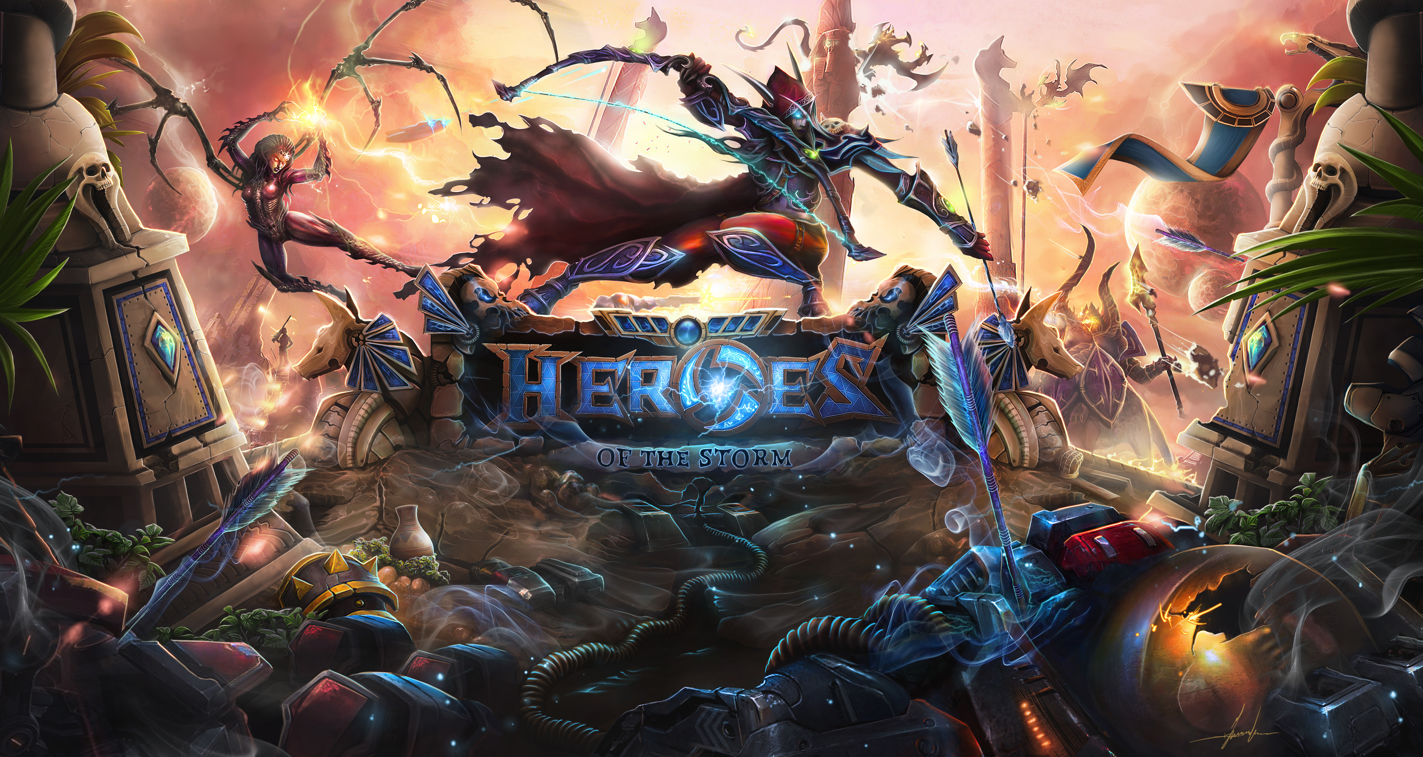 Heroes Of The Storm Hd Wallpapers - Hero Of The Storm Art , HD Wallpaper & Backgrounds