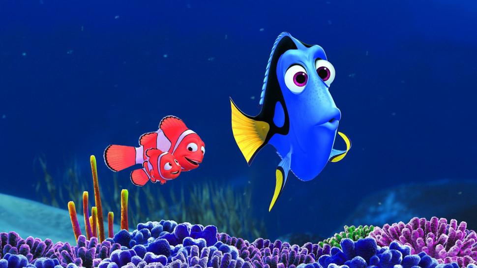 Finding Nemo Underwater Fish Clown Fish Blue Hd Wallpaper - Finding Dory Animations , HD Wallpaper & Backgrounds
