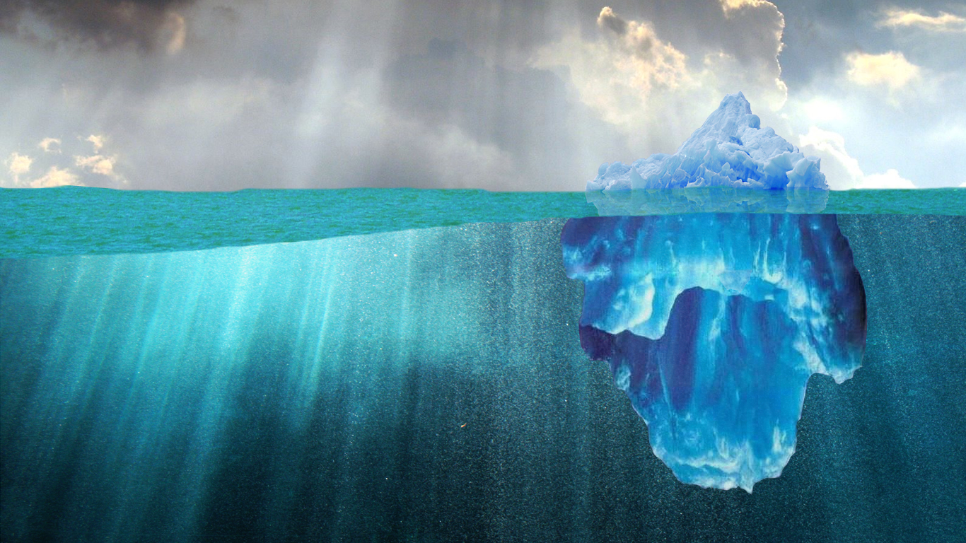 Iceberg Underwater Wallpaper - Iceberg Top And Bottom , HD Wallpaper & Backgrounds
