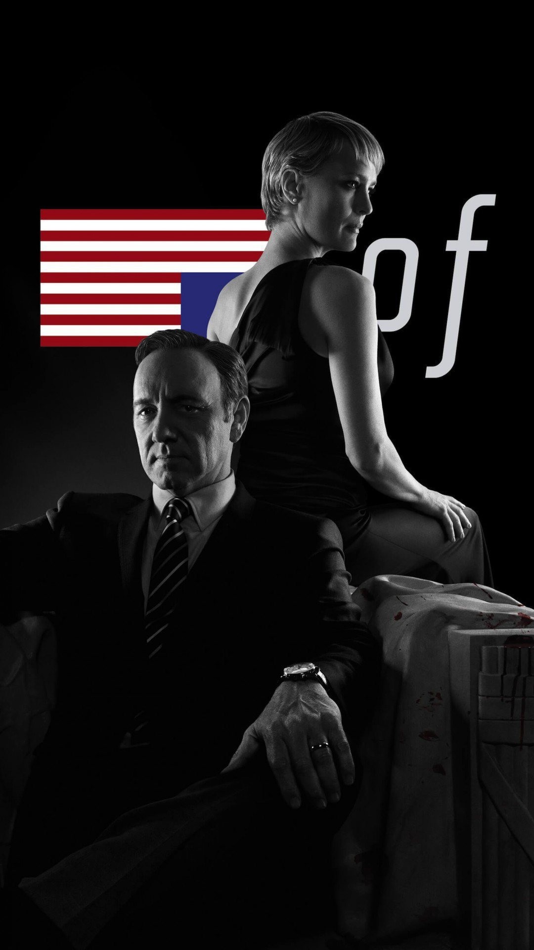 Frank And Claire With The American Flag - House Of Cards , HD Wallpaper & Backgrounds