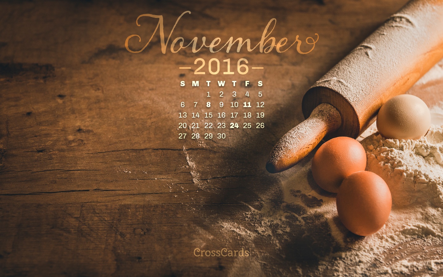 34837 November 2016 Baking With Crosscards Monthly - November 2017 Wallpaper Calendar , HD Wallpaper & Backgrounds
