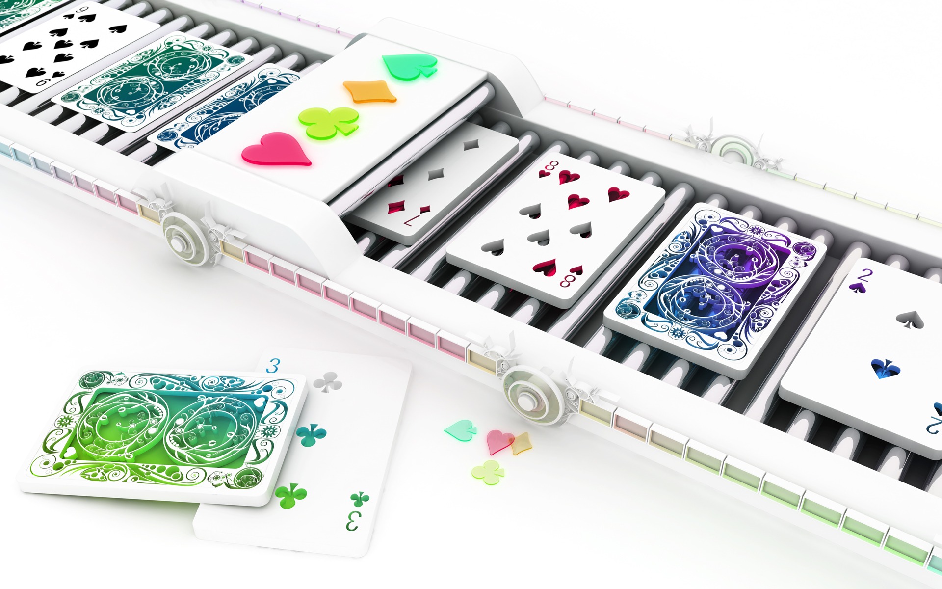 3d Playing Cards Wallpaper 3d Models 3d Wallpapers - 3d Playing Cards , HD Wallpaper & Backgrounds