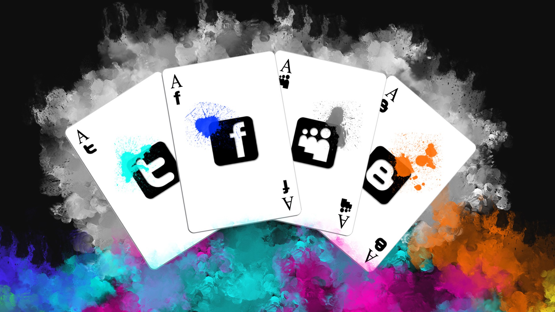 Poker Cards Wallpaper - Cool Social Media Backgrounds , HD Wallpaper & Backgrounds