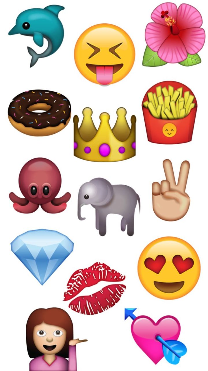 Queen Emoji Wallpapers Tumblr - Iphone Emojis White Background , HD Wallpaper & Backgrounds