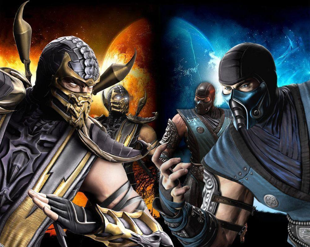 Mortal Kombat 9 Scorpion Wallpaper - Scorpion And Sub Zero Mk9 , HD Wallpaper & Backgrounds