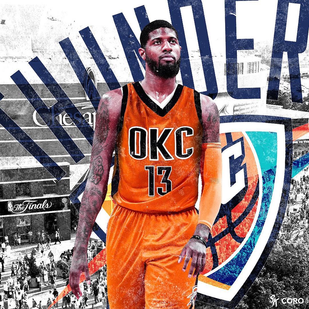 Paul George & Russell Westbrook Okc Oklahoma City Thunder - Westbrook And Paul George , HD Wallpaper & Backgrounds