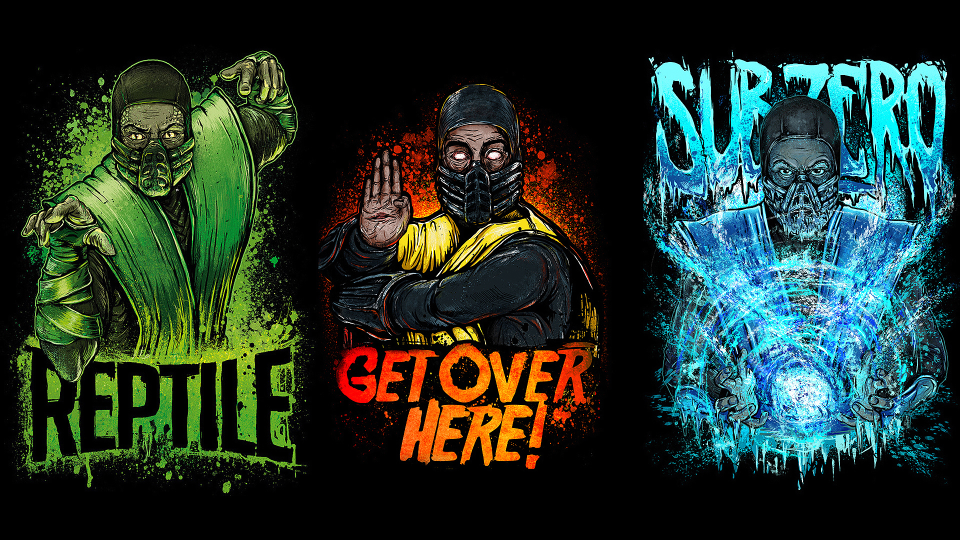 Download Free Sub Zero Photo - Mortal Kombat Reptile Art , HD Wallpaper & Backgrounds