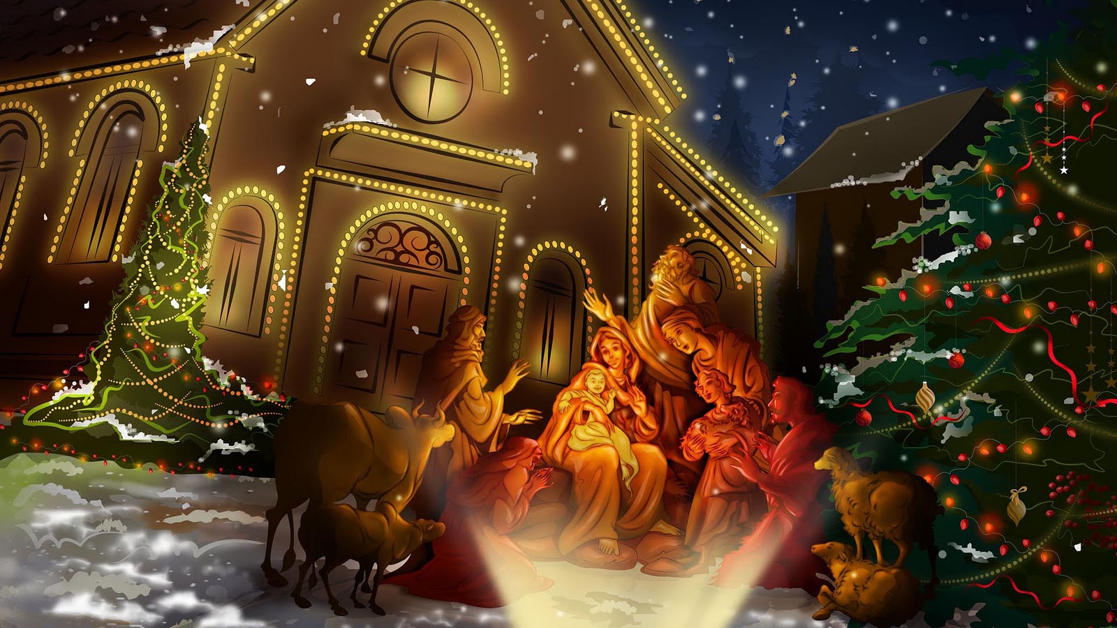 Wallpapers Hd Navidad - Christmas Scene Facebook Cover , HD Wallpaper & Backgrounds