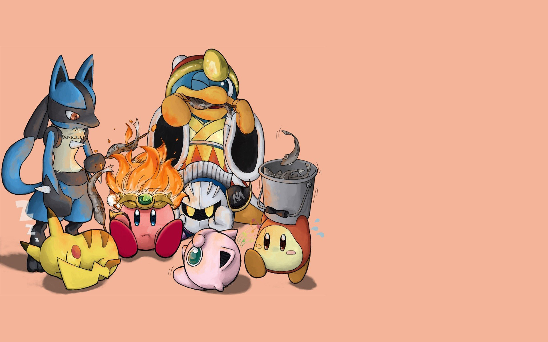 Kirby Hd Wallpaper Hd - Super Smash Bros Brawl Anime , HD Wallpaper & Backgrounds