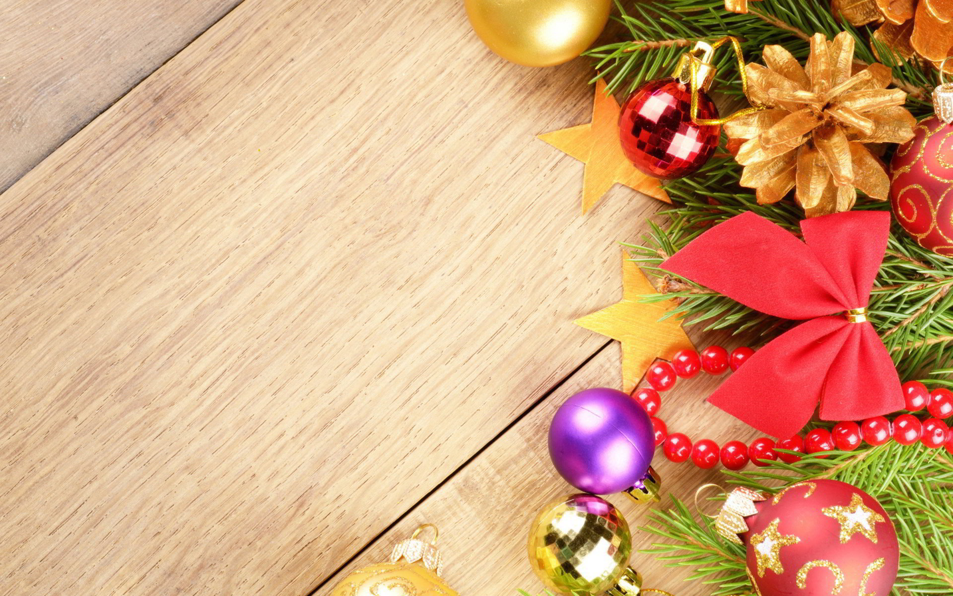 Adornos De Navidad Encima De Madera - Christmas Greeting Card Background , HD Wallpaper & Backgrounds
