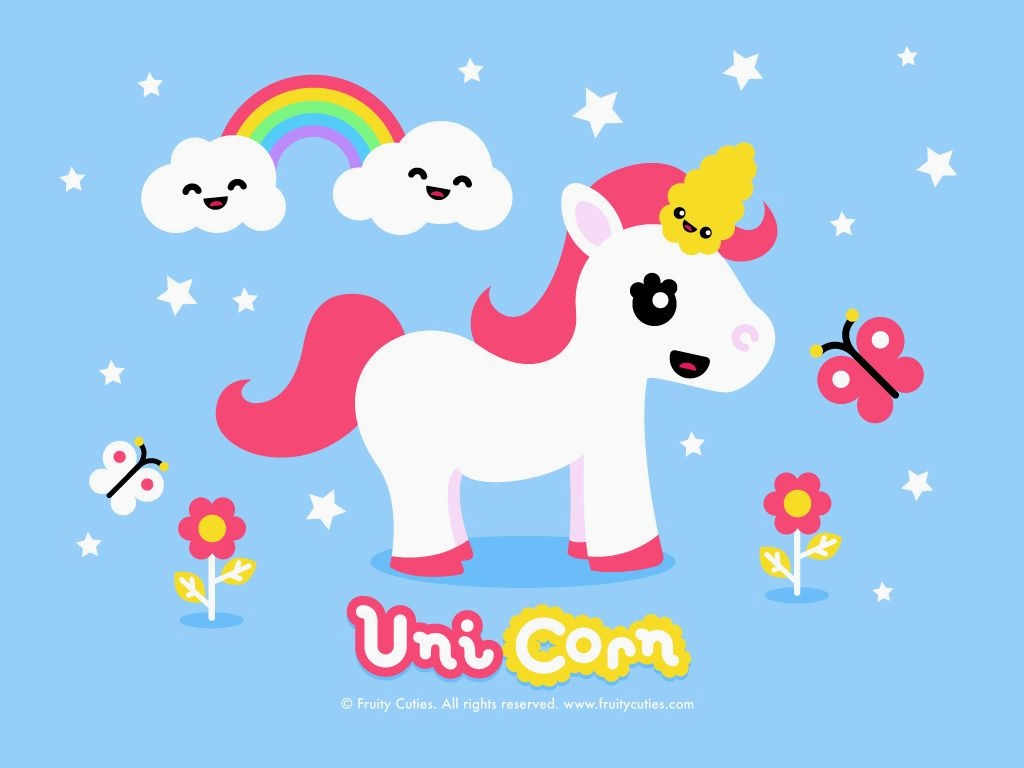 Unicornios Kawaii Buscar Con Google - Cute Cartoon Unicorn , HD Wallpaper & Backgrounds