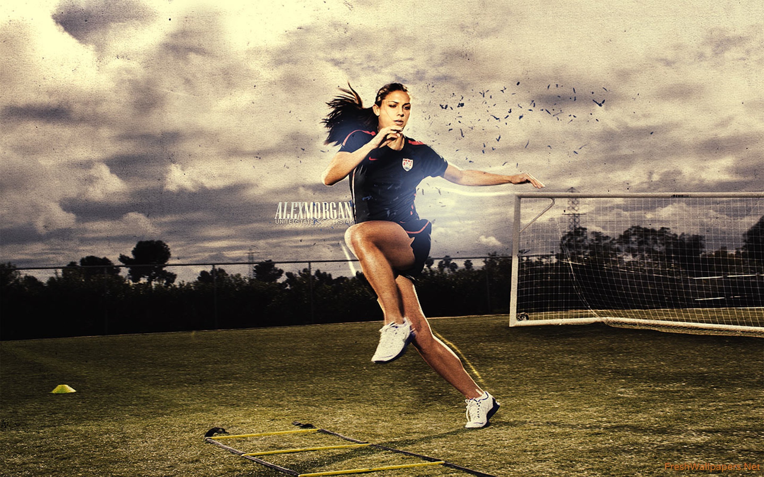 More Wallpapers - Alex Morgan Background , HD Wallpaper & Backgrounds