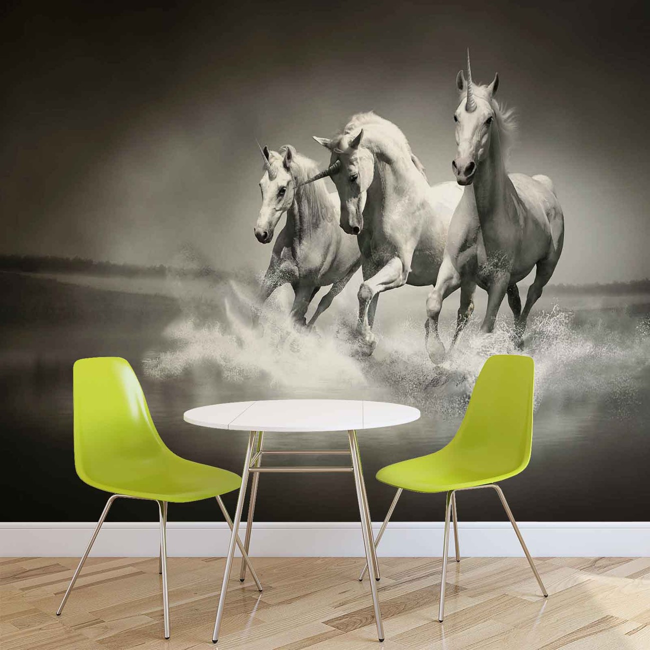 5 - Fotobehang Paarden Zwart Wit , HD Wallpaper & Backgrounds