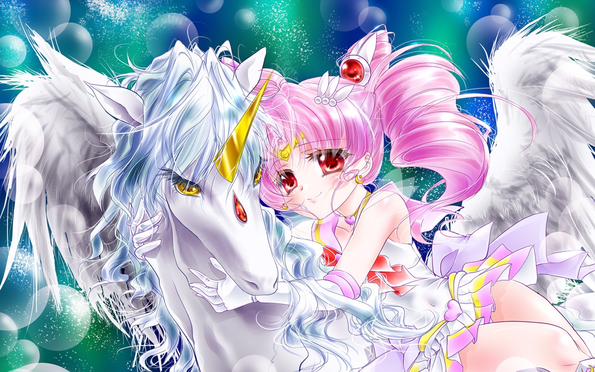Kawaii Unicorn Wallpaper - Sailor Moon Rini Unicorn , HD Wallpaper & Backgrounds