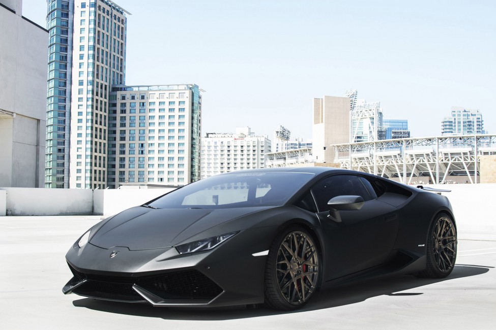 Lamborghini Huracan Gmg Side View - Lambo Huracan Matte Black , HD Wallpaper & Backgrounds