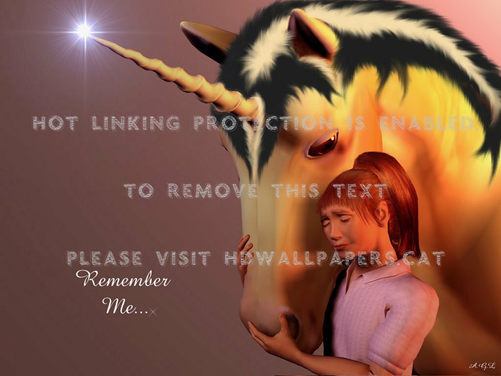 3d-art Abstract Unicornio Girl - Remember Me Unicorn , HD Wallpaper & Backgrounds