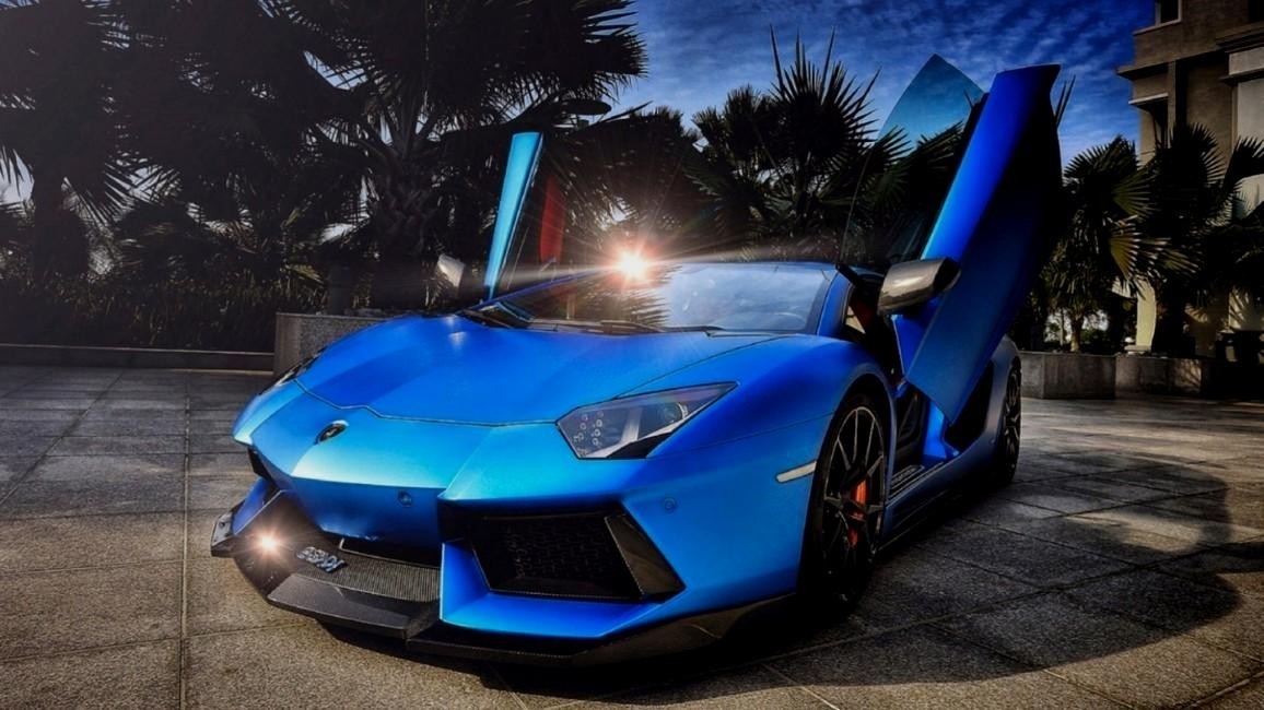 Lamborghini Aventador Blue Wallpaper Hd - Blue Lamborghini Aventador Hd , HD Wallpaper & Backgrounds