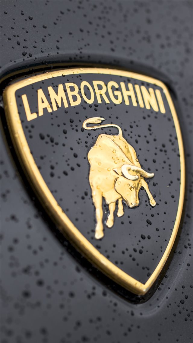 Lamborghini Logo Close Up Iphone 8 Wallpaper - Lamborghini Wallpaper For Mobile , HD Wallpaper & Backgrounds