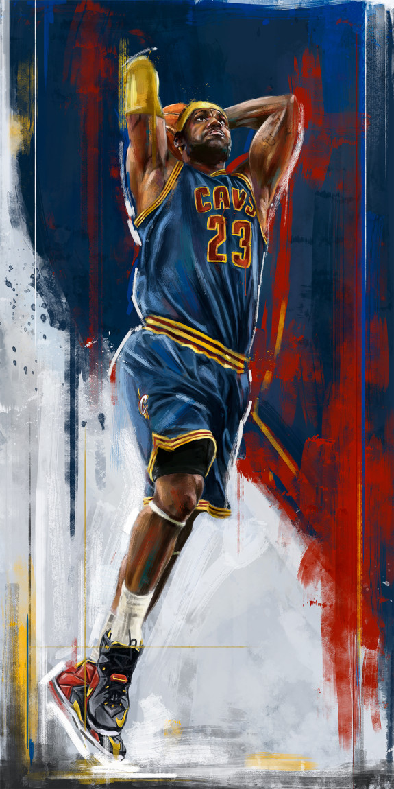 Lebron James 'nba Playoffs' Painting - Lebron James Iphone Wallpaper Cavs , HD Wallpaper & Backgrounds