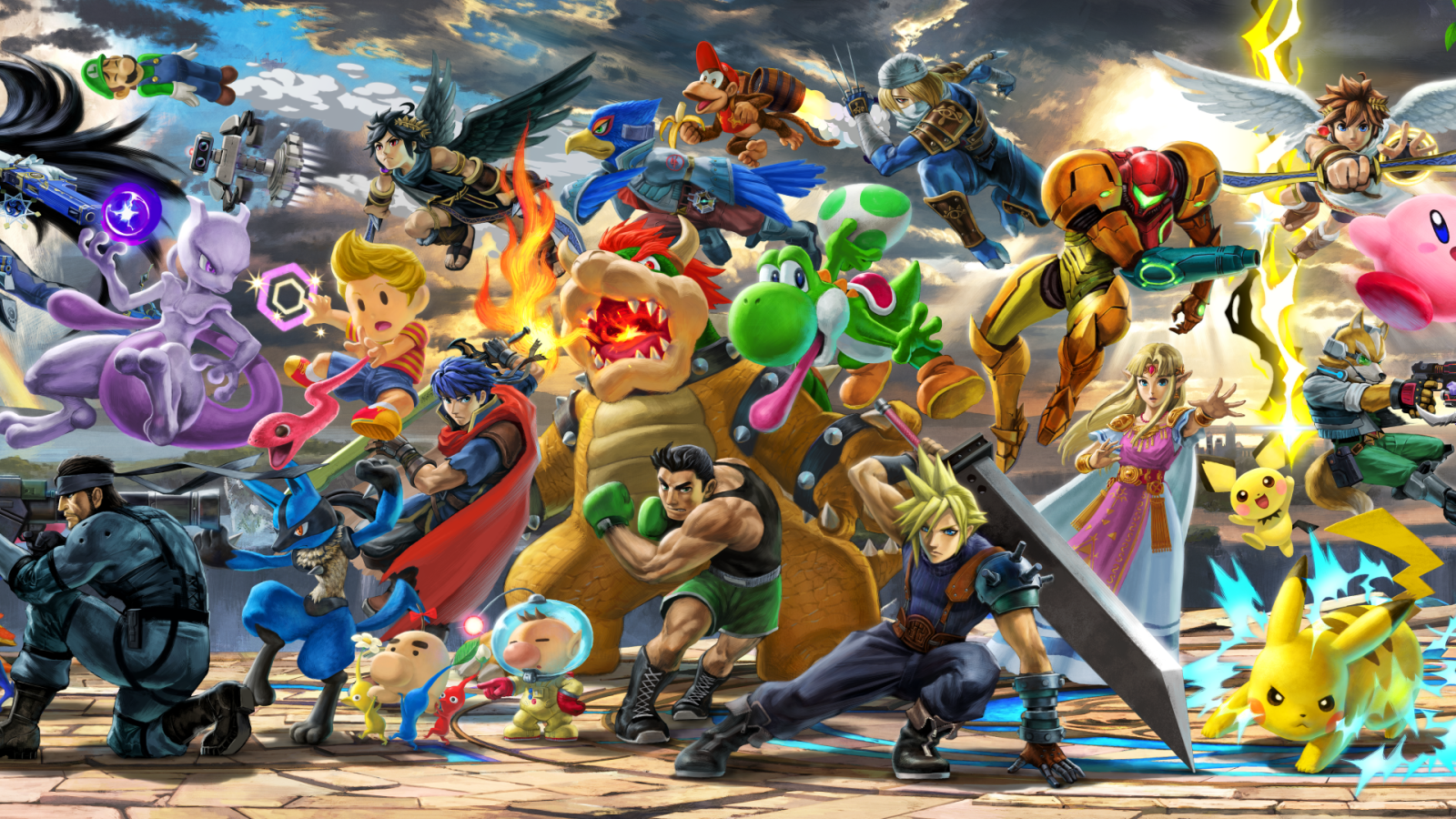 Super Smash Bros Ultimate Wallpapers - Smash Bros Ultimate Cast , HD Wallpaper & Backgrounds