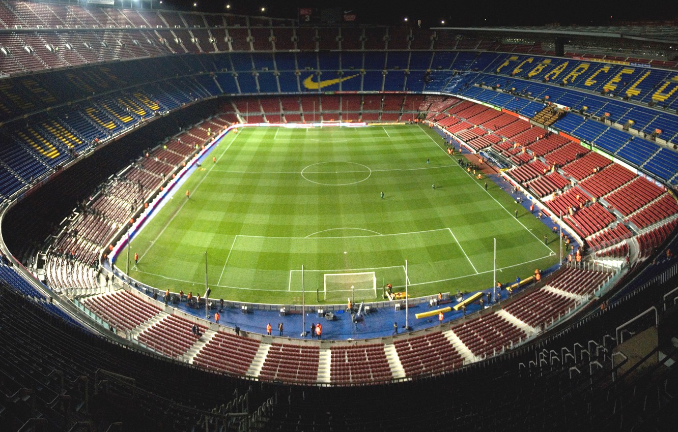 Photo Wallpaper Stadium, Nike, Barcelona, Camp Nou - Камп Ноу Обои На Рабочий Стол , HD Wallpaper & Backgrounds