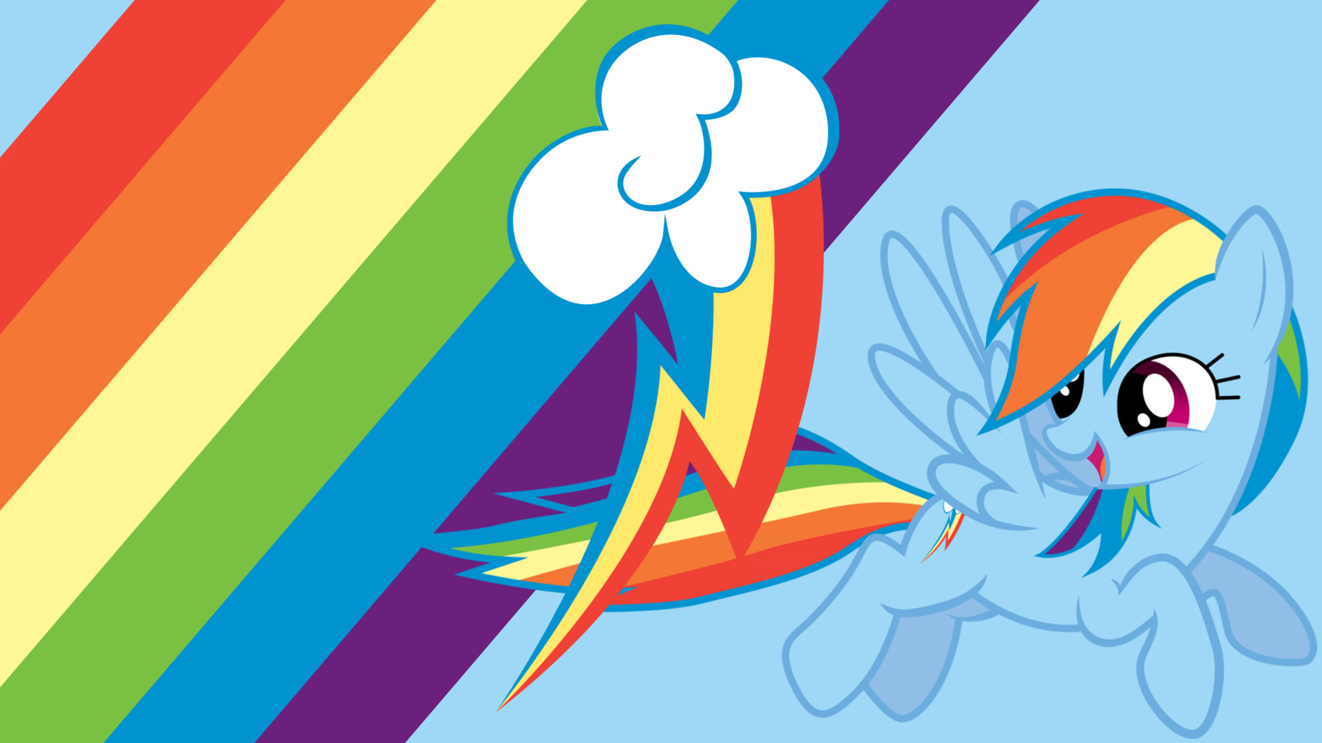 Pegasus Unicorn Rarity Â - My Little Pony Rainbow Dash Background , HD Wallpaper & Backgrounds