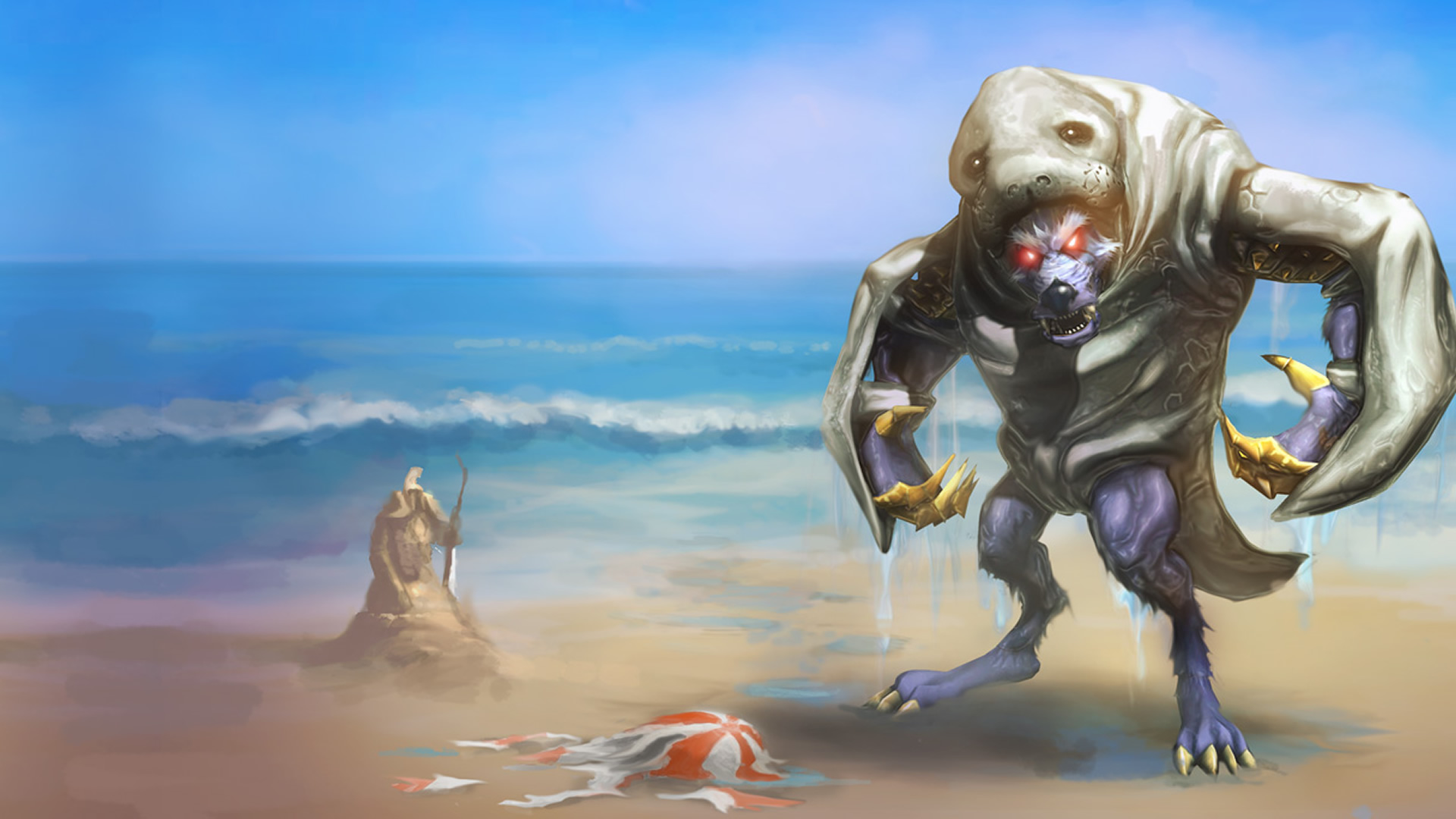 Urf The Manatee Warwick - League Of Legends Warwick , HD Wallpaper & Backgrounds