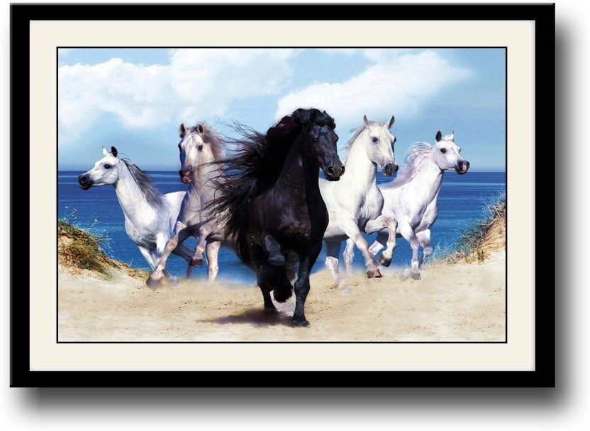 Artifa Running Horses Wallpaper Framed Wall Painting - Hd Wallpapers 7 Horse , HD Wallpaper & Backgrounds