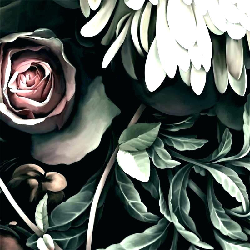 Dark - Dark Floral Desktop , HD Wallpaper & Backgrounds