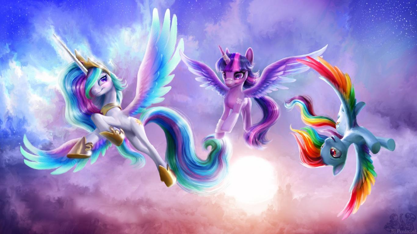 Download Laptop My Little Pony Computer Wallpaper Id - My Little Pony Beautiful Art , HD Wallpaper & Backgrounds