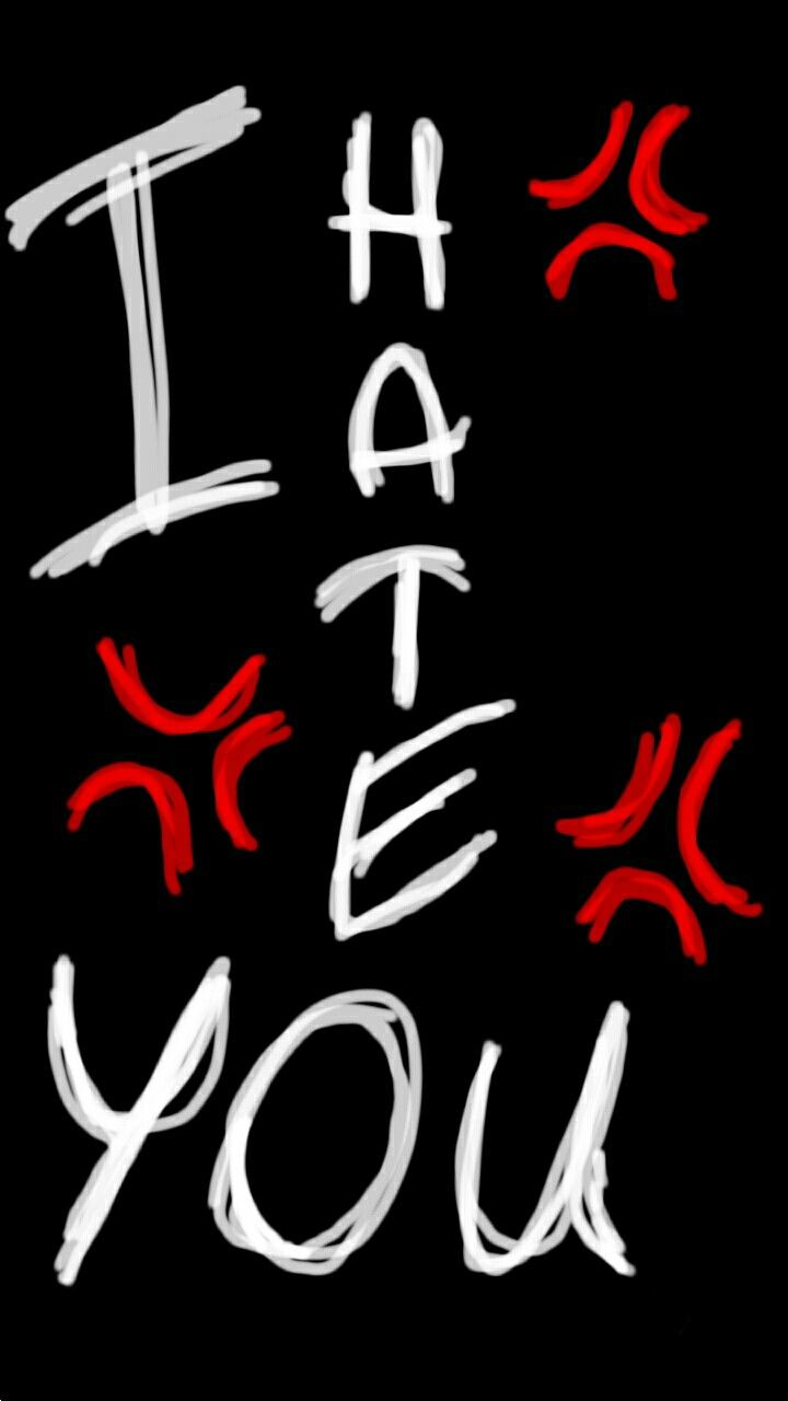 #i #hate #you #ihateyou 💢 #black #white #red #wallpaper - Hate You Papel De Parede , HD Wallpaper & Backgrounds