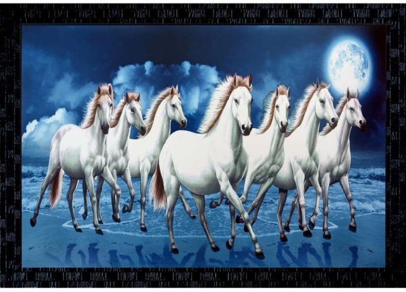 Seven Running Horse Wallpaper - Vastu Lucky Seven Horses , HD Wallpaper & Backgrounds