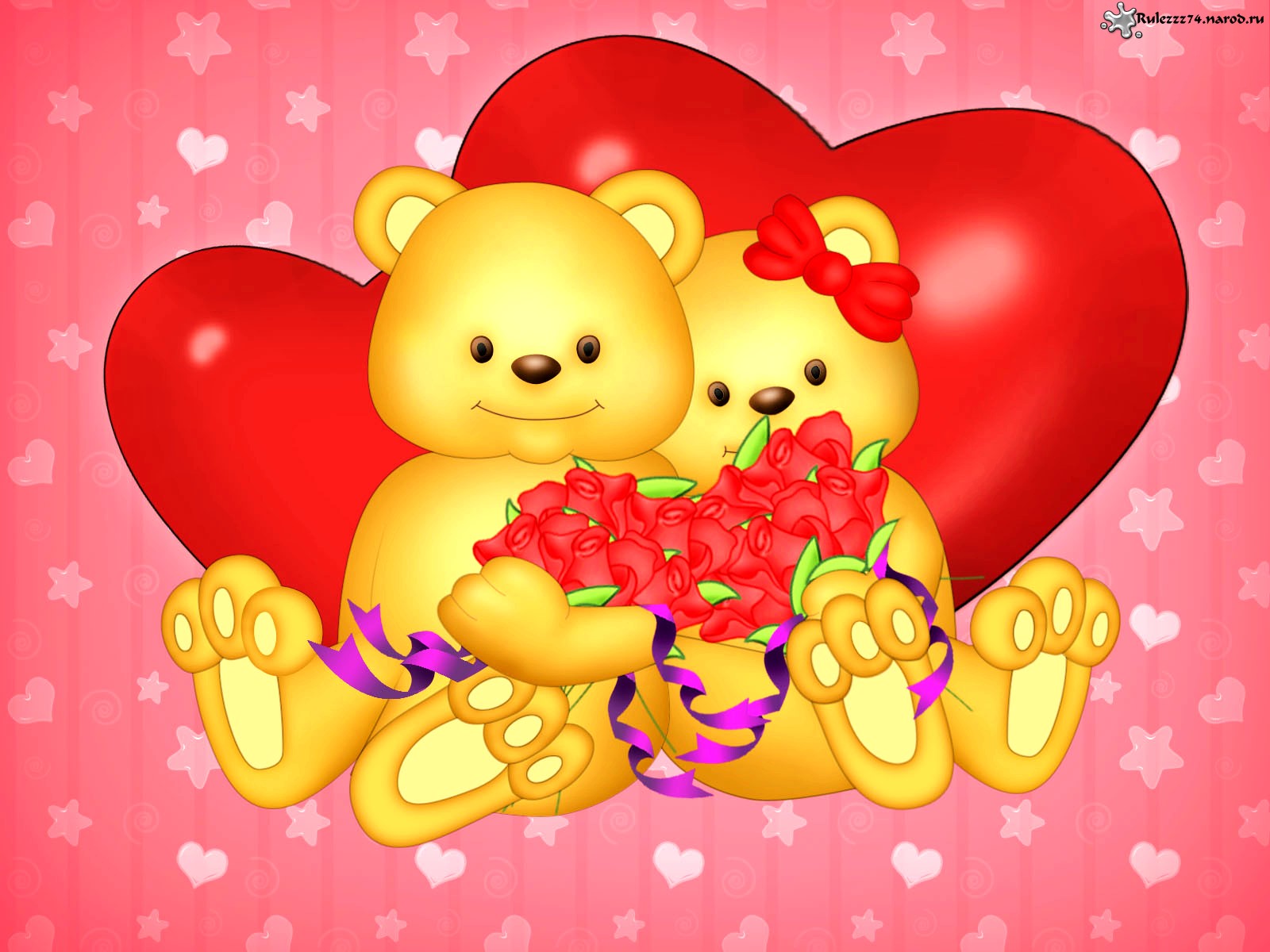 Red Teddy Bear Wallpaper - Fondo De Pantalla De Ositos De Peluche , HD Wallpaper & Backgrounds