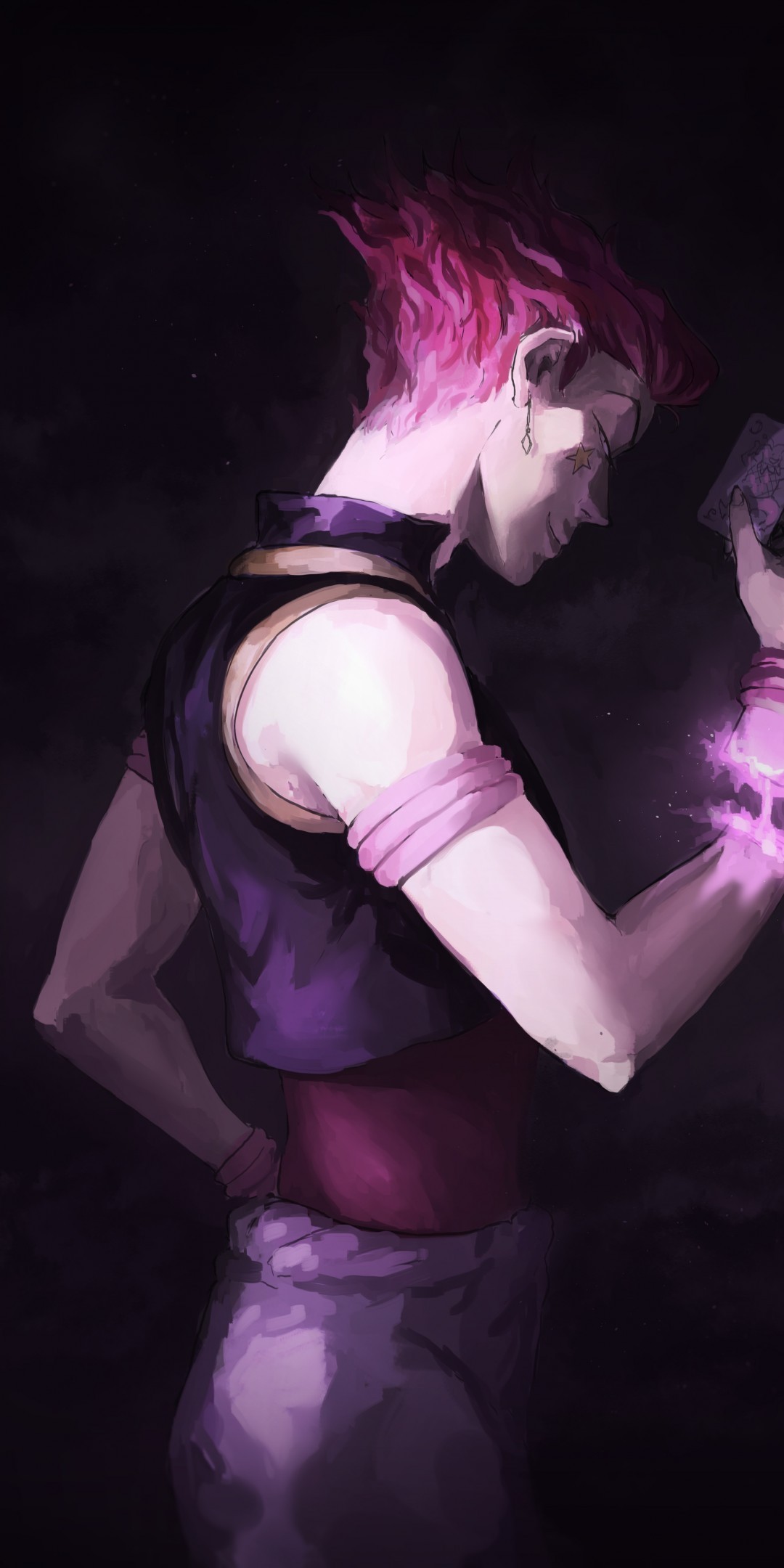 Hunter X Hunter, Hisoka Morow, Card, Smirk - Hunter X Hunter Iphone , HD Wallpaper & Backgrounds