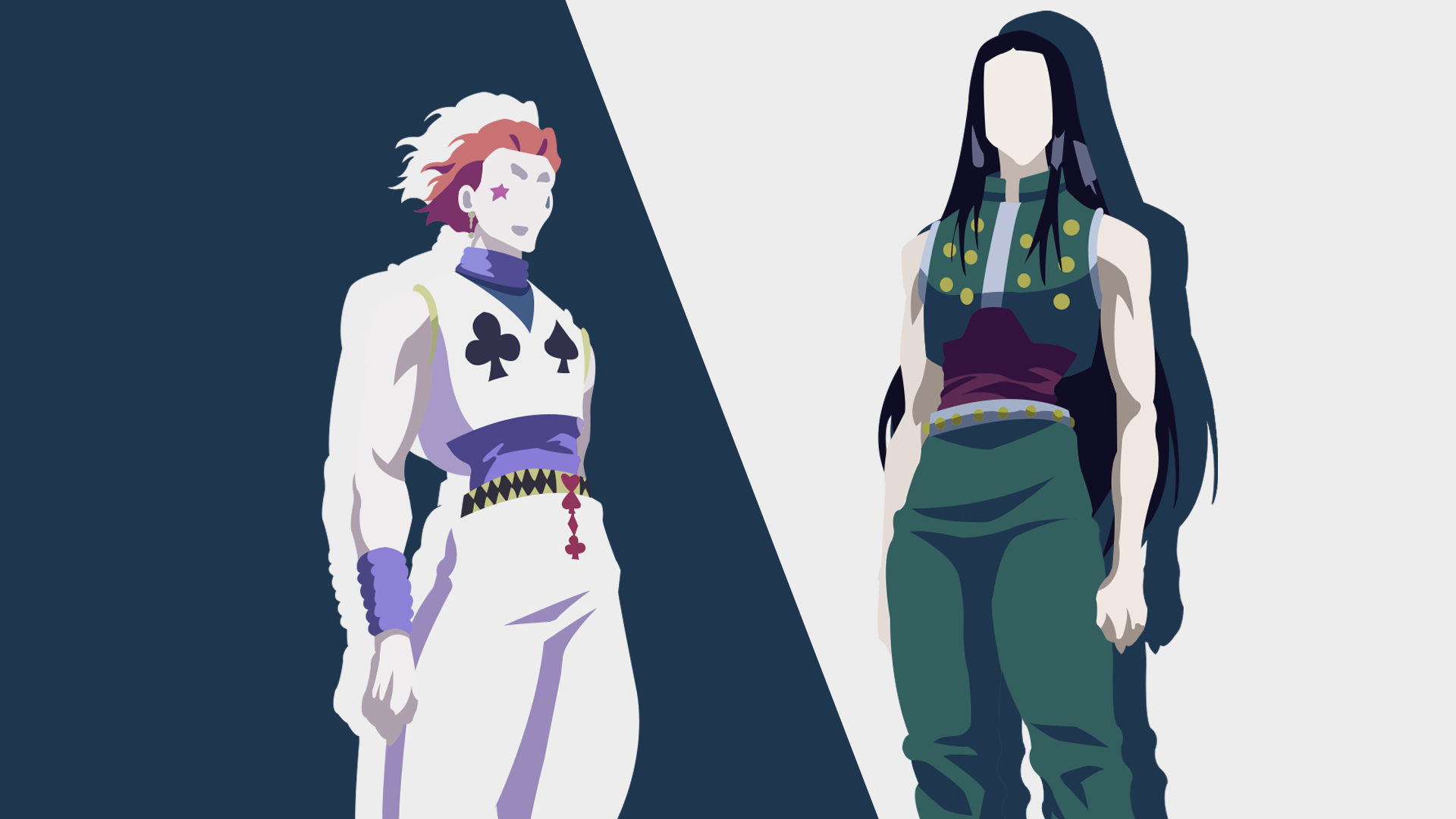 Illumi Zoldyck And Hisoka Morow From Hunter X Hunter - Hisoka Hunter X Hunter , HD Wallpaper & Backgrounds