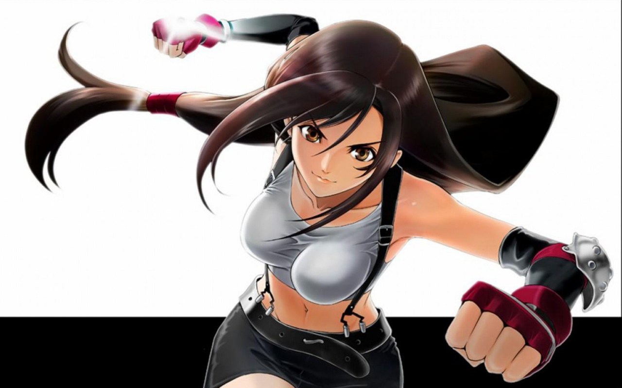 Hot Anime Wallpaper Hd - Final Fantasy Tifa Anime , HD Wallpaper & Backgrounds